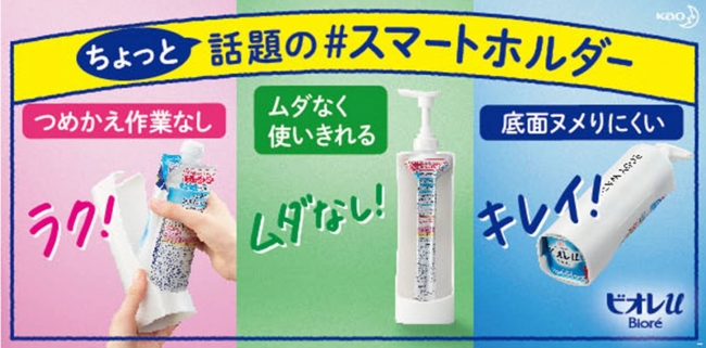 スマートホルダー　詰め替え作業無し！ムダなく使いきれて底面がぬめりにくい