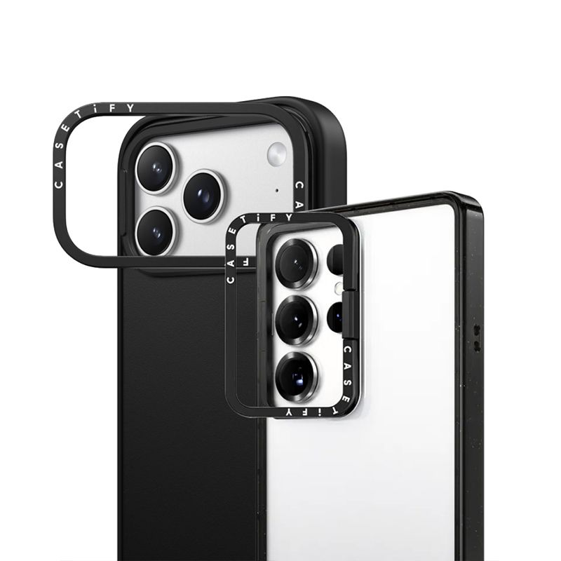 ケースティファイのスマホケース、ブラックとホワイト